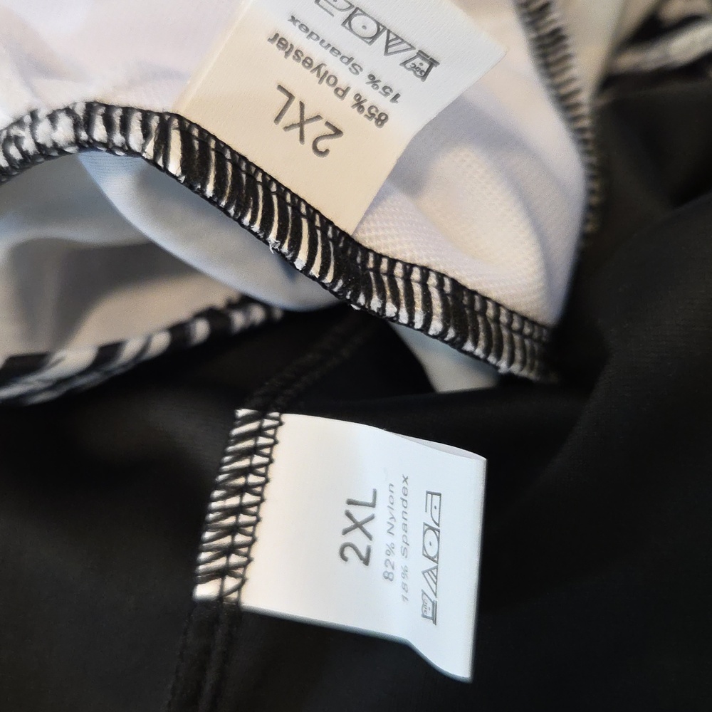 Adisputent Black & White Zebra Plus Size Tankini & Shorts 2 Piece Swimsuit - Picture 9 of 9